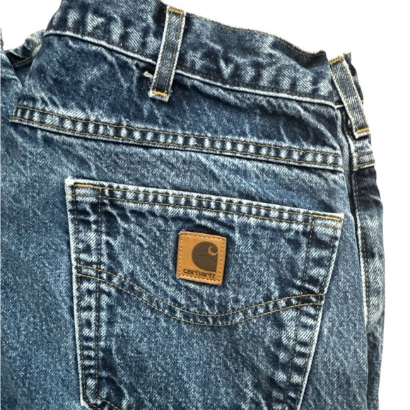 Carhartt Men’s Med Wash Jeans Size Size 38x32‎ USA Made Denim Jeans Retro Look - Picture 2 of 10